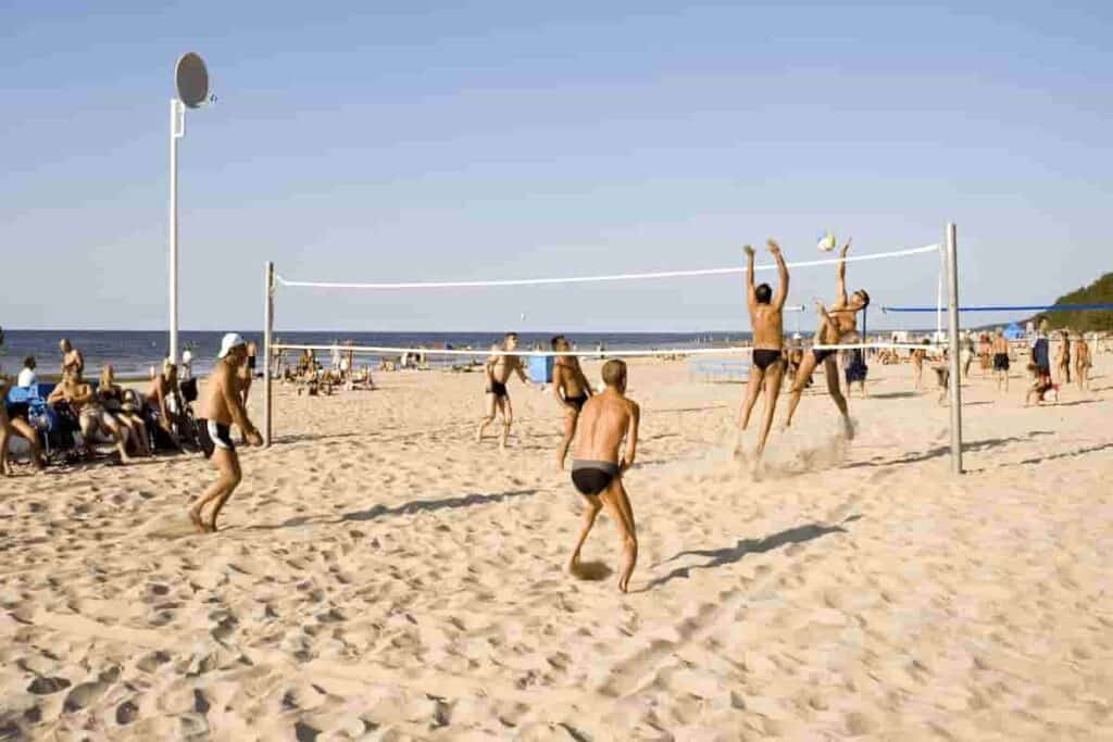 beach volleyball is played on the sand- BrightSwirl