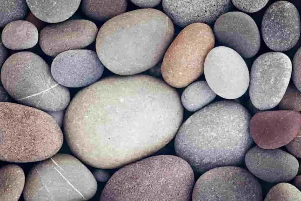 Beach pebbles come in all sizes