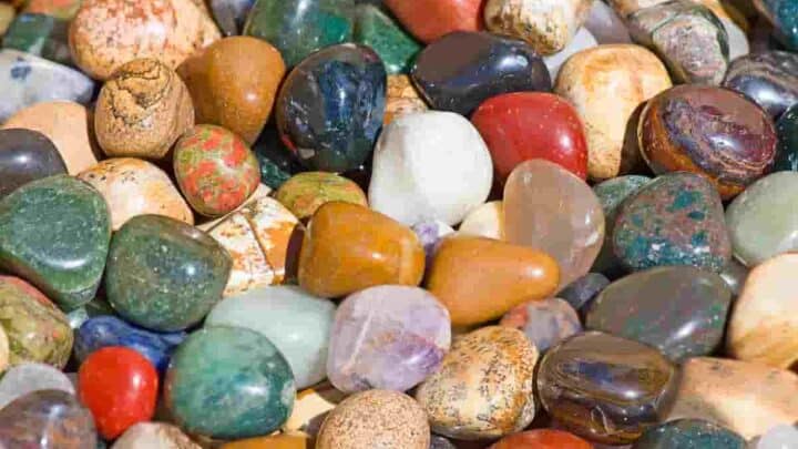 Polished beach rocks are beautiful polished