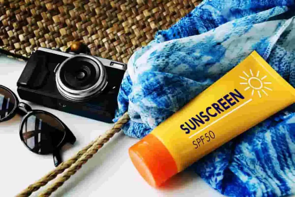 Sunscreen is important for a day on the beach