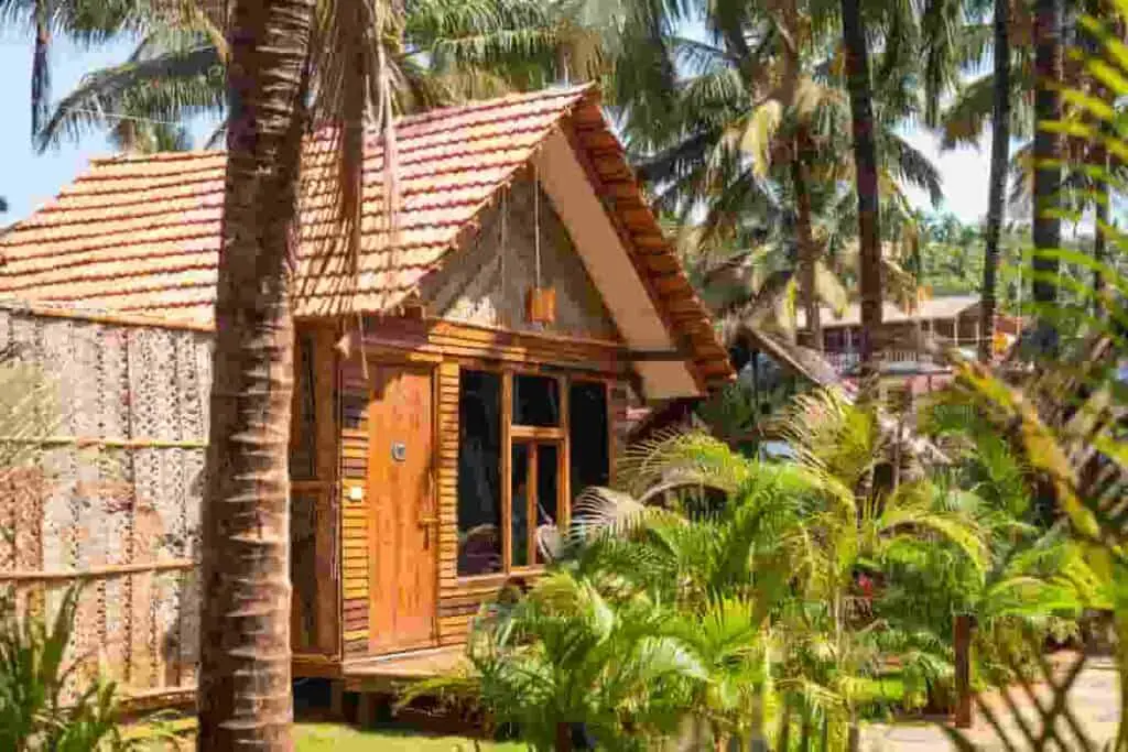 beach huts can be home furnished and clean ion a tropical beach