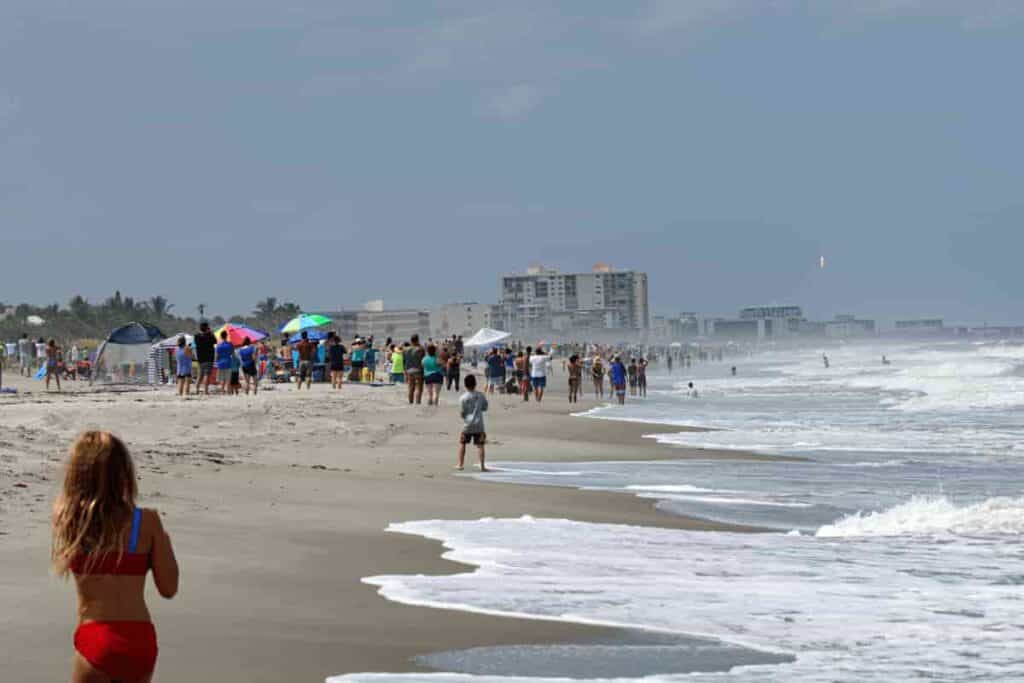 surfing and other beach sports are possible at cocoa beach