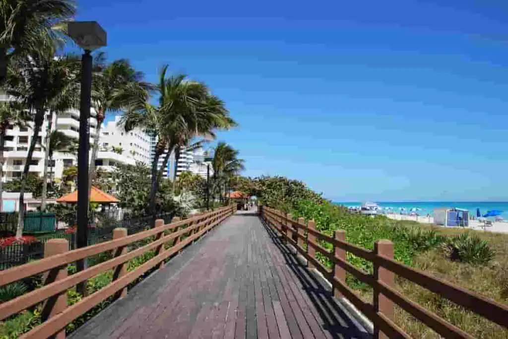 solo travel to miami beach boardwalk during a trip in the summer