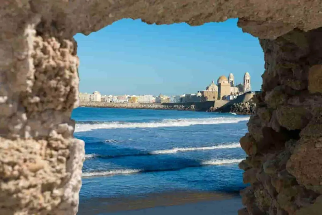 Beach towns near Cadiz Spain