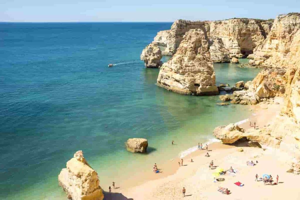 Portugal algarve beaches are quiet vacation destinations in euripe