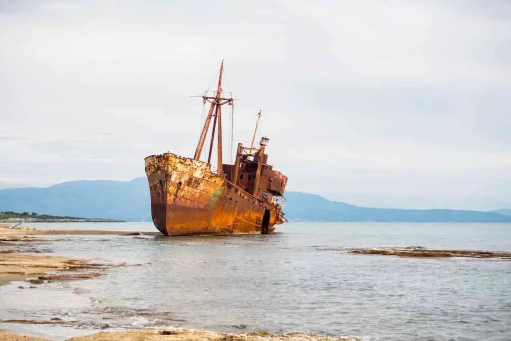 navagio beach greece isn't the only greek island that has shipwrecks