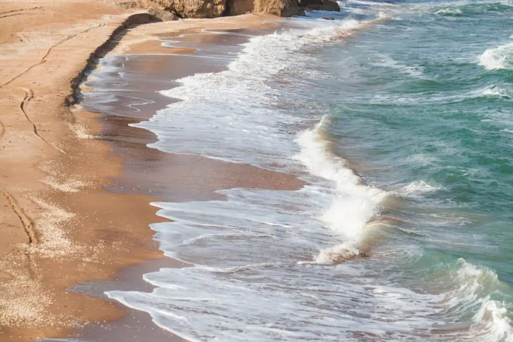 beautiful coastline near Porto Portugal - there are beaches and beach towns near Porto