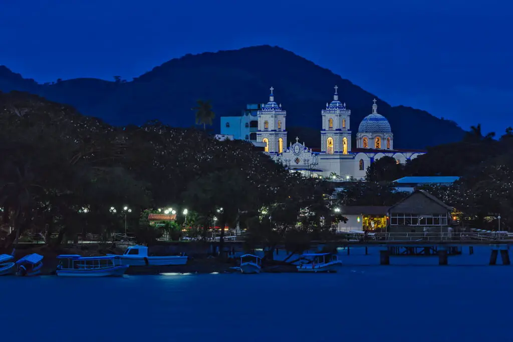 Night scene in Veracruz Mexico
