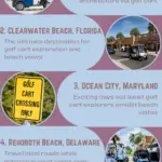 infographic golf cart beach towns 11 of the best