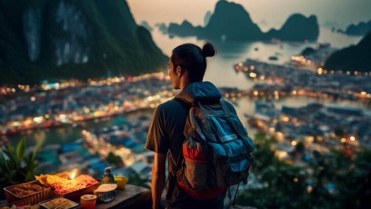 Boy with backpack overlooking the city and mountains, Affordable Trips For Students - 10 Surprising Must Experience Spots